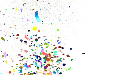 confetti png. Gold confetti falls from the sky.