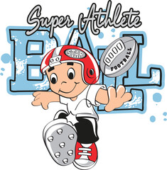 Super Athlete Playing Football