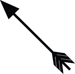 Black Arrow Silhouette Vector | Direction, Navigation & Pointer Icon