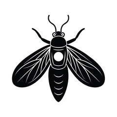 firefly glowing head vector art silhouette