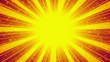 Obraz premium Dynamic yellow rays, abstract comic book backdrop, sunshine, bright, art