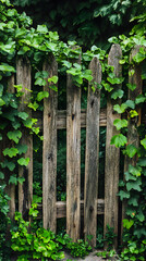 Nature's Embrace: A Harmonious Blend of Fence and Vine
