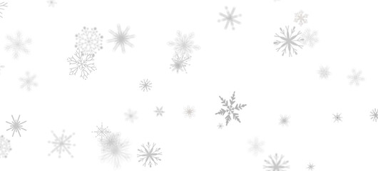 Sparkling Snowfall: Dynamic 3D Illustration of Falling Christmas Snowflakes