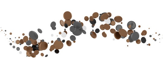 Sparkling Jubilation: Breathtaking 3D Illustration of Sparkling gold Confetti Celebration