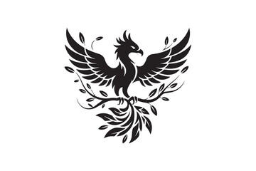 mythical bird illustration vector