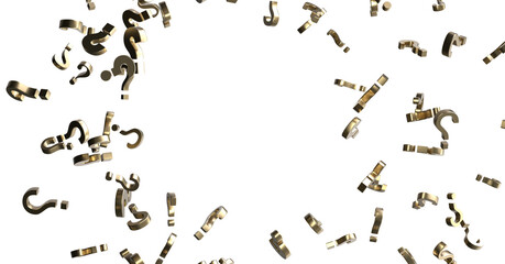 question marks background. 3d Illustration