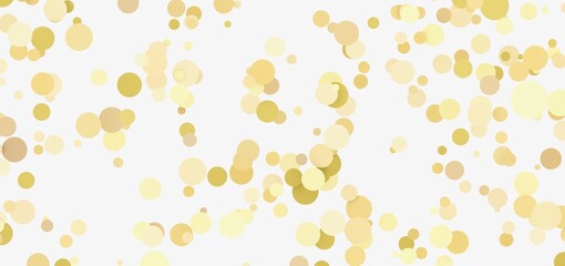 Abstract background with gold confetti circles. Perfect for celebrations.