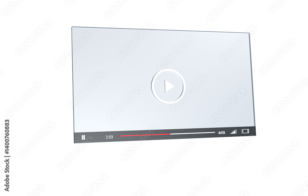 Aufkleber play button on a digital device