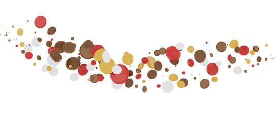 confetti png. Gold confetti falls from the sky.