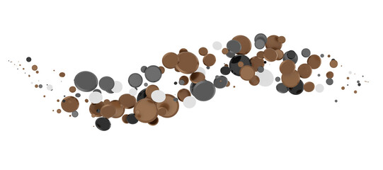 Enchanting Delight: Spectacular 3D Illustration Showcasing Enchanting gold Confetti