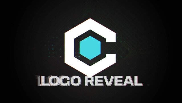 Glitchy RGB Logo Reveal