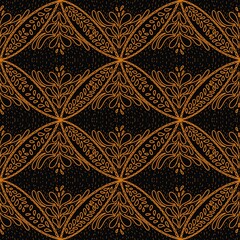 seamless pattern of modification batik motif. Traditional fabric of indonesia. Hand drawn simple motif.