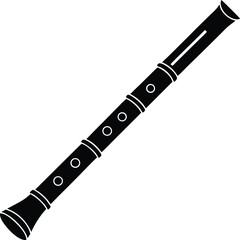 Bamboo Flute Silhouette Vector | Musical Instrument, Folk & Ethnic Sound Icon