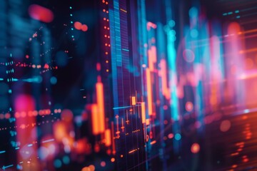 Obraz premium A graph displaying an upward trend, illustrating growth and increasing values over time