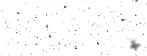 XMAS Stars - A gray whirlwind of golden snowflakes and stars. New