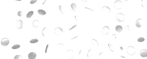 Radiant Revelry: Dynamic 3D Illustration of a Radiating silver Confetti Celebration