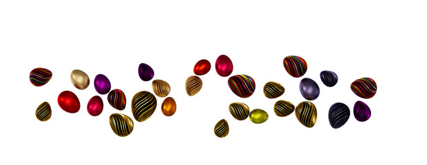 Colorful handmade easter eggs