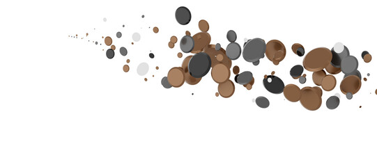 Cascading Splendor: Striking 3D Illustration Showcasing a Dazzling gold Confetti Display