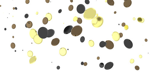 Glittering Triumph: Mind-Blowing 3D Illustration of gold  Confetti Celebration