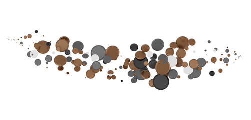  Colorful confetti on white background