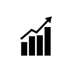 Growing bar vector icon