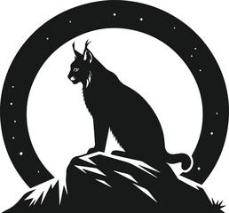 Lynx animal vector silhouette
