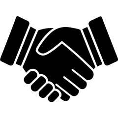 Obraz premium handshake icon vector art silhouette
