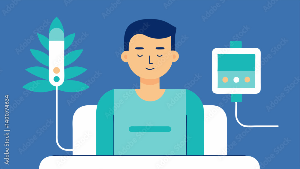 Poster patient relaxation techniques an illustration of the patient practicing deep breathing or visualizat