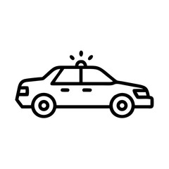 Obraz premium Police Car Icon for Law Enforcement and Security Themes