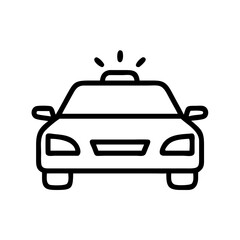 Police Car Icon for Law Enforcement and Security Themes