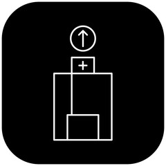 hospital icon design arrow up