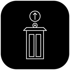 hospital icon design arrow up