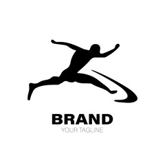 Track and Field Logo. Track and Field Logo Design. Track and Field Logo Brand. Track and Field Logo Vector Design Isolated on White Background