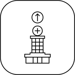 hospital icon design arrow up