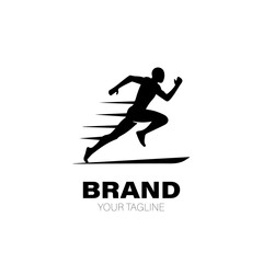 Track and Field Logo. Track and Field Logo Design. Track and Field Logo Brand. Track and Field Logo Vector Design Isolated on White Background
