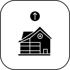 hospital icon design arrow up