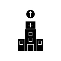 hospital icon design arrow up