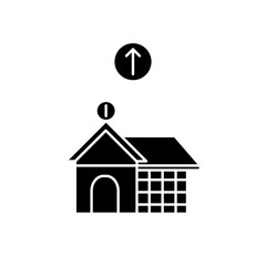 hospital icon design arrow up