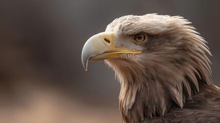 Obraz premium Close up portrait of majestic eagle: bird of prey, wildlife photography, nature, animal, avian, raptor