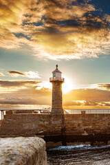 Whitby, UK, sunrise, early morning, seaside, harbour, old port, fishing port.