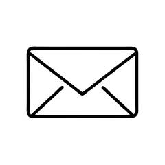 postal envelope icon on transparent background  