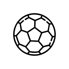Fototapeta premium Soccer Ball Icon in Minimalist Style on Transparent Background 