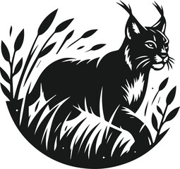 Lynx animal vector silhouette