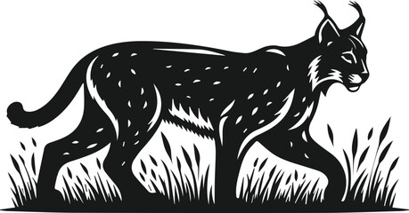 Lynx animal vector silhouette