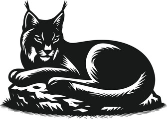 Lynx animal vector silhouette