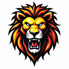 Obraz premium Roaring Lion Head Vector
