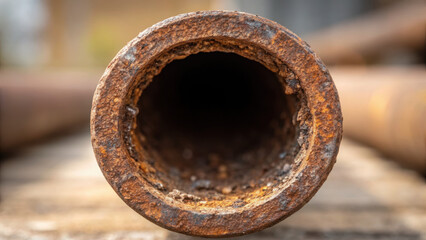 close up view of rusty pipe reveals importance of regular boiler maintenance to prevent scale buildup in pipes