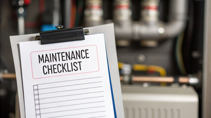 maintenance checklist is essential for ensuring proper functioning of boiler, helping to prevent scale buildup in pipes and maintain efficiency