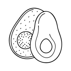 avocado icon, avocado vector illustration-simple illustration of avocado, perfect for avocado logos and icons