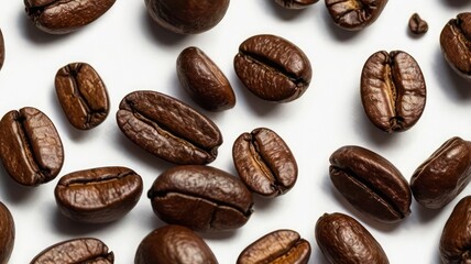 Obraz premium coffee beans isolated on white